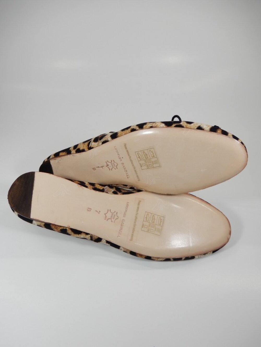 LOEFFLER RANDALL Leonie Soft Ballet Flats Size 7 Leopard Jersey Bow NEW - Picture 12 of 13